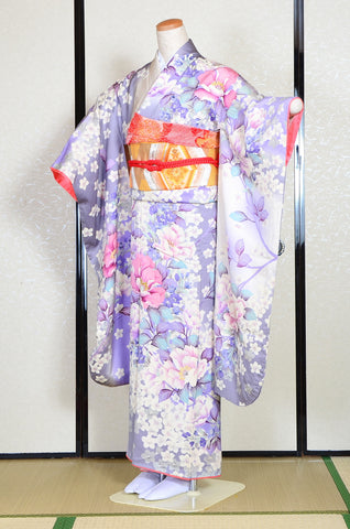 Long-sleeved kimono 6 items set / Furisode / FK#1-244
