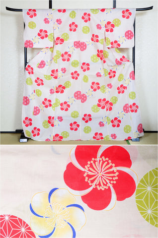 Japanese yukata kimono/ Plus size / P #217