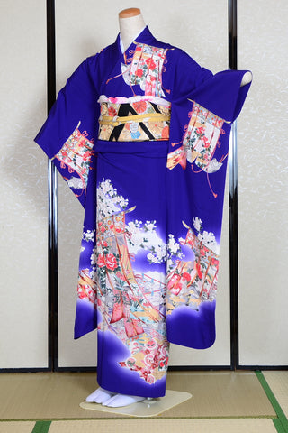 Long-sleeved kimono 6 items set / Furisode / FK#940