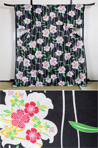 Japanese yukata kimono/ Plus size / P #187