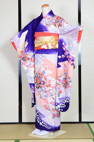 Long-sleeved kimono 6 items set / Furisode / FK#1039
