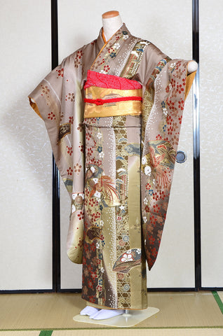 Long-sleeved kimono 6 items set / Furisode / FK#1-233