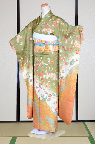 Long-sleeved kimono 6 items set / Furisode / FK#1-352