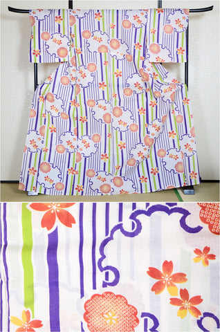 Japanese yukata kimono/ Plus size / P #243
