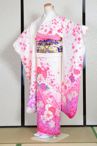 Long-sleeved kimono 6 items set / Furisode / FK#1-306