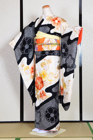 Long-sleeved kimono 6 items set / Furisode / FK#1189