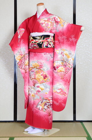 Long-sleeved kimono 6 items set / Furisode / FK#820