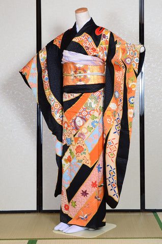 Long-sleeved kimono 6 items set / Furisode / FK#1194