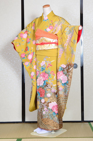 Long-sleeved kimono 6 items set / Furisode / FK#1-231