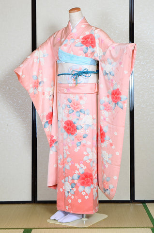 Long-sleeved kimono 6 items set / Furisode / FK#1195