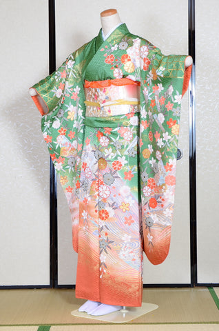 Long-sleeved kimono 6 items set / Furisode / FK#1-316