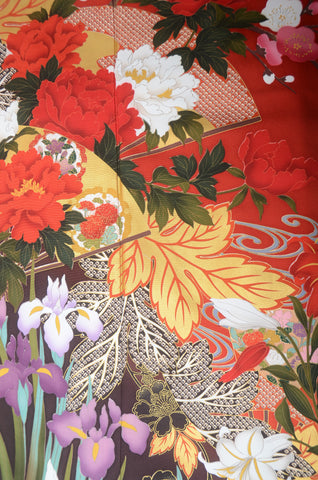 Long-sleeved kimono 6 items set / Furisode / FK#1187