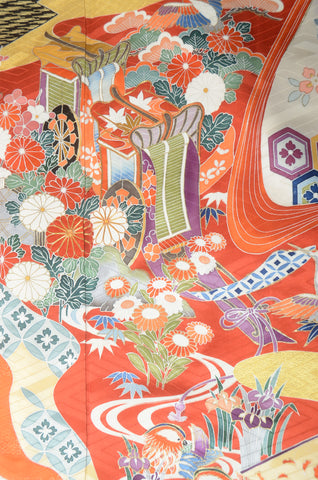 Long-sleeved kimono 6 items set / Furisode / FK#1191