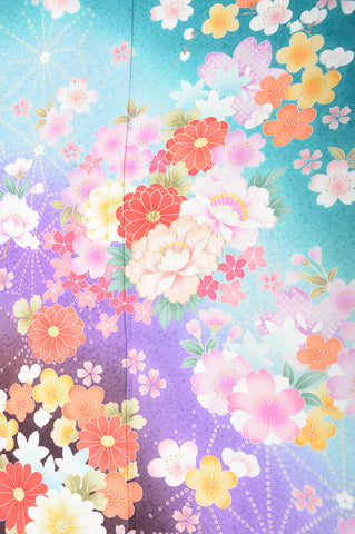 Long-sleeved kimono 6 items set / Furisode / FK#1038