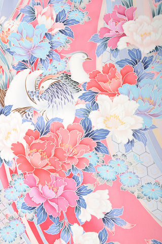 Long-sleeved kimono 6 items set / Furisode / FK#1045