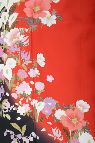 Long-sleeved kimono 6 items set / Furisode / FK#1046