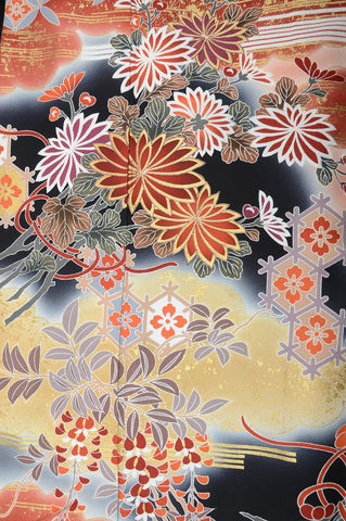 Long-sleeved kimono 6 items set / Furisode / FK#1048