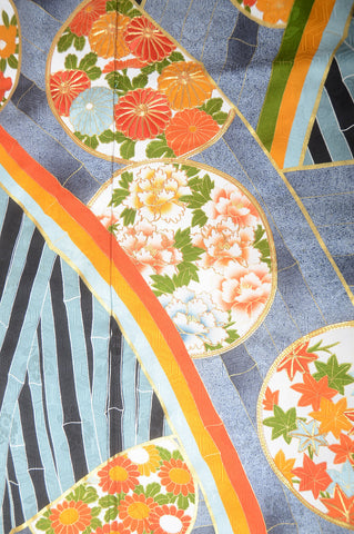 Long-sleeved kimono 6 items set / Furisode / FK#1-242