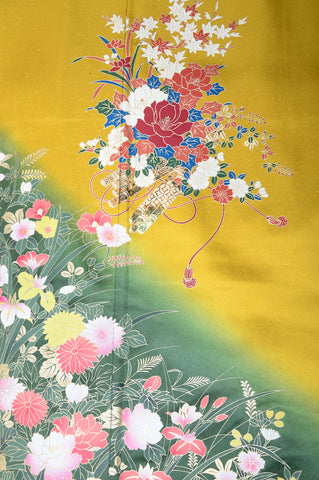 Long-sleeved kimono 6 items set / Furisode / FK#731