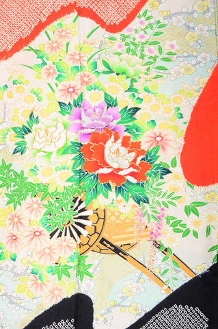 Long-sleeved kimono 6 items set / Furisode / FK#817