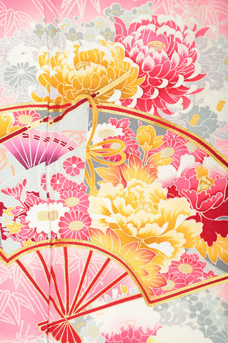 Long-sleeved kimono 6 items set / Furisode / FK#820