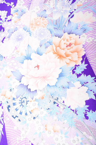 Long-sleeved kimono 6 items set / Furisode / FK#992