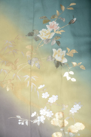 Japanese kimono. kimono for women. kimono female. houmongi kimono. tsukesage kimono.