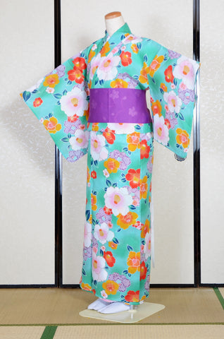 Japanese yukata kimono/ Plus size / P #338